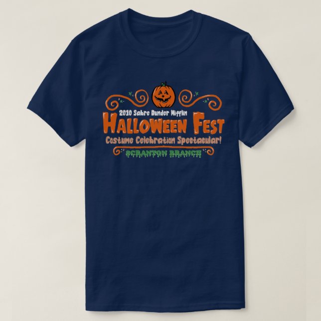 Halloween Fest Costume Celebration Spectacular T-Shirt (Design Front)