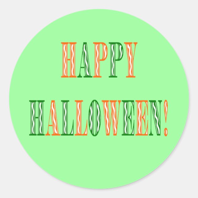 Halloween Festival Text Classic Round Sticker (Front)