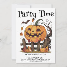 Halloween Festive Pumpkin Invitation