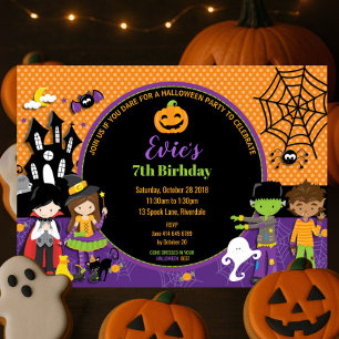 Halloween fête Anniversaire Invitation personnalis