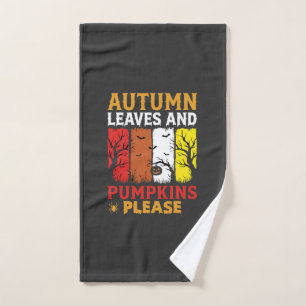 Halloween Feuilles d'Automne et Citrouilles Design