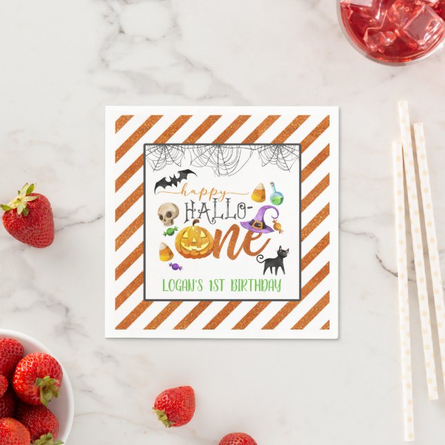 Halloween First Birthday Party Napkin - Custom (Insitu)