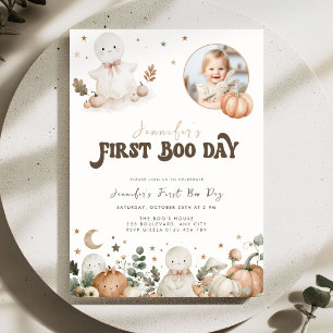 Halloween First Boo Day 1st Birthday Invitation
