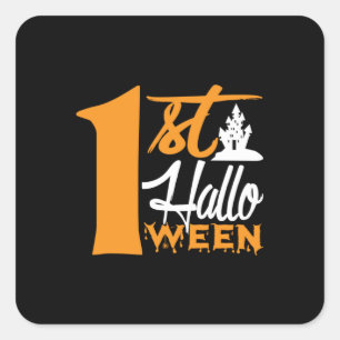 Halloween First Halloween Birthday Square Sticker