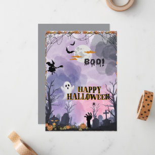 Halloween Flat Card – Spooky Greeting Card