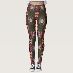 halloween floral leggings