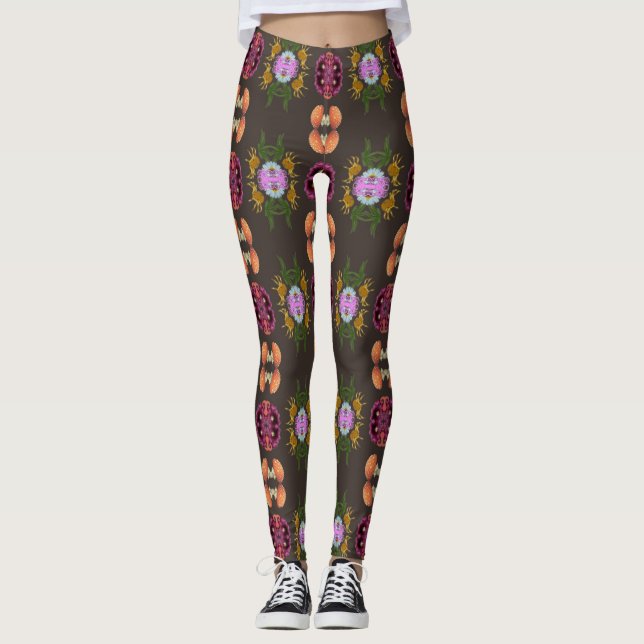 halloween floral leggings (Front)