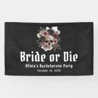 Halloween Floral Skull Bride or Die Bachelorette