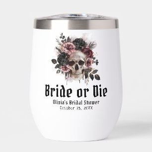 Halloween Floral Skull Bride or Die Bridal Shower