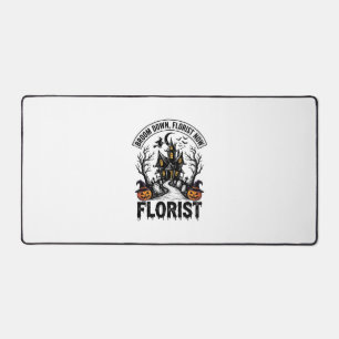 Halloween Florist Witch Vintage Haunted House Shir Desk Mat