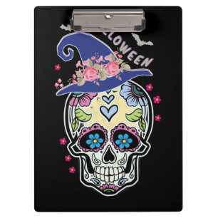 Halloween Flower Skull Clipboard
