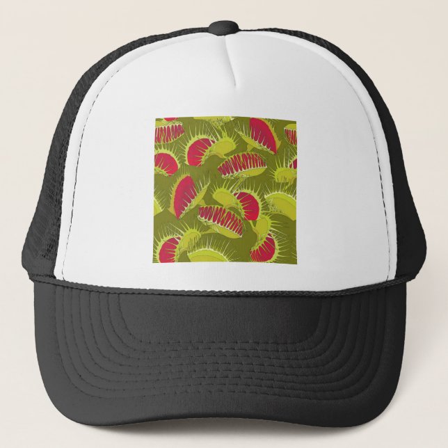 halloween fly trap trucker hat (Front)