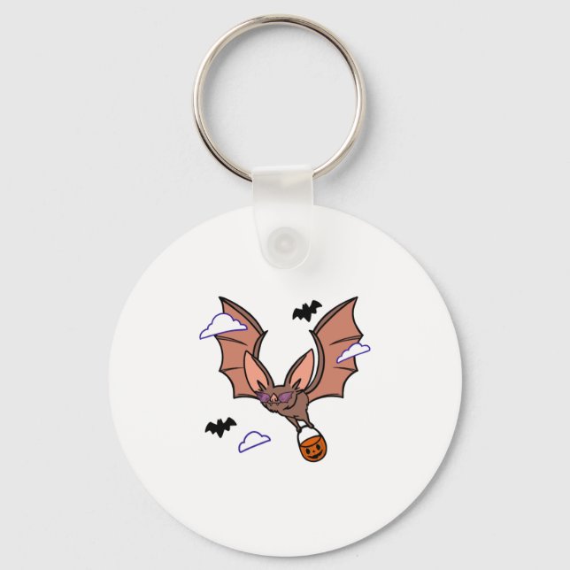 Halloween flying bat cute keychain (Front)