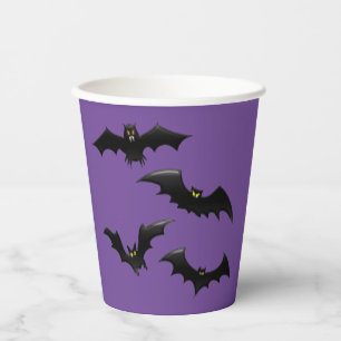 Halloween Flying Bats Paper Cups