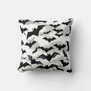 Halloween Flying Bats Throw Pillow