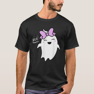 Halloween Flying Ghost Boo Bow Costume Kids Toddle T-Shirt