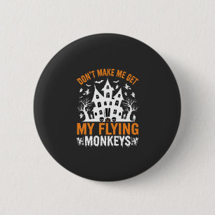 Halloween Flying Monkeys Haunted House Graphic 2 Inch Round Button