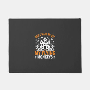 Halloween Flying Monkeys Haunted House Graphic Doormat
