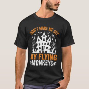 Halloween Flying Monkeys Haunted House Graphic T-Shirt