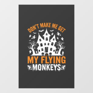 Halloween Flying Monkeys Haunted House Graphic Window Cling
