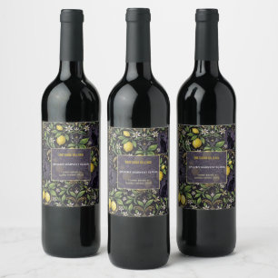 Halloween Food Beverage Labels Gothic Lemon