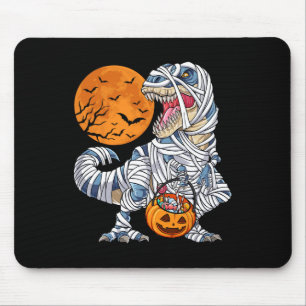 Halloween For Boys Men Dinosaur T Rex Mummy Pumpki Mouse Pad