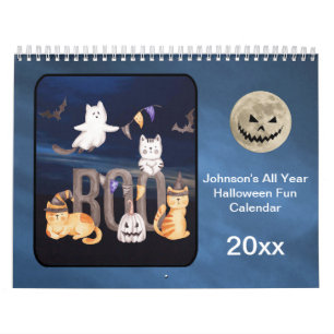 Halloween for fun All Year personalize Calendar