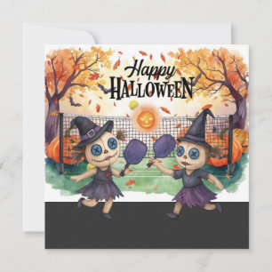 Halloween for Pickleball Player Party  Holiday Card