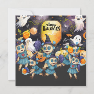Halloween for Pickleball Player Party  Holiday Card