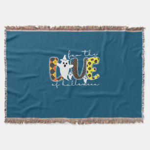 Halloween For The Love Of Halloween Birthday Throw Blanket