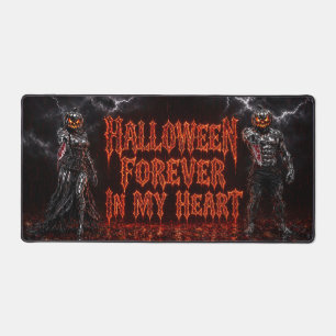 Halloween Forever In My Heart Gothic Pumpkin Jack Desk Mat