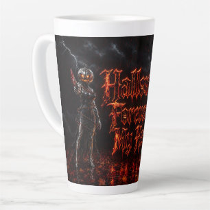 Halloween Forever In My Heart Gothic Pumpkin Jack Latte Mug