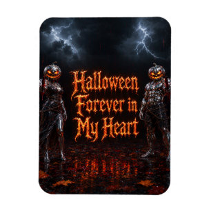 Halloween Forever In My Heart Gothic Pumpkin Jack Magnet