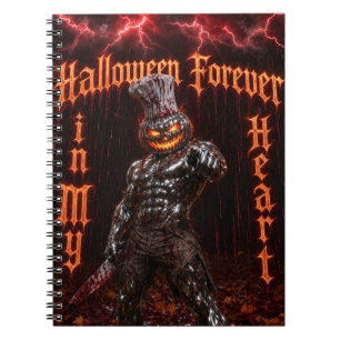 Halloween Forever In My Heart Gothic Pumpkin Jack  Notebook