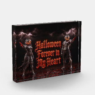 Halloween Forever In My Heart Gothic Pumpkin Jack Photo Block