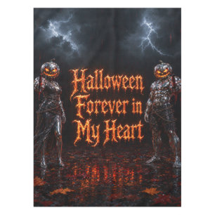 Halloween Forever In My Heart Gothic Pumpkin Jack  Tablecloth