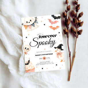 Halloween Fourever Spooky 4th Birthday Invitation