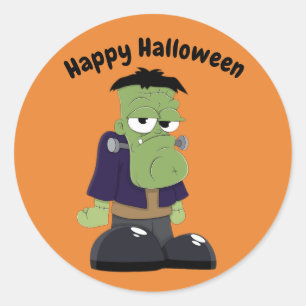 Halloween Frankenstein Classic Round Sticker