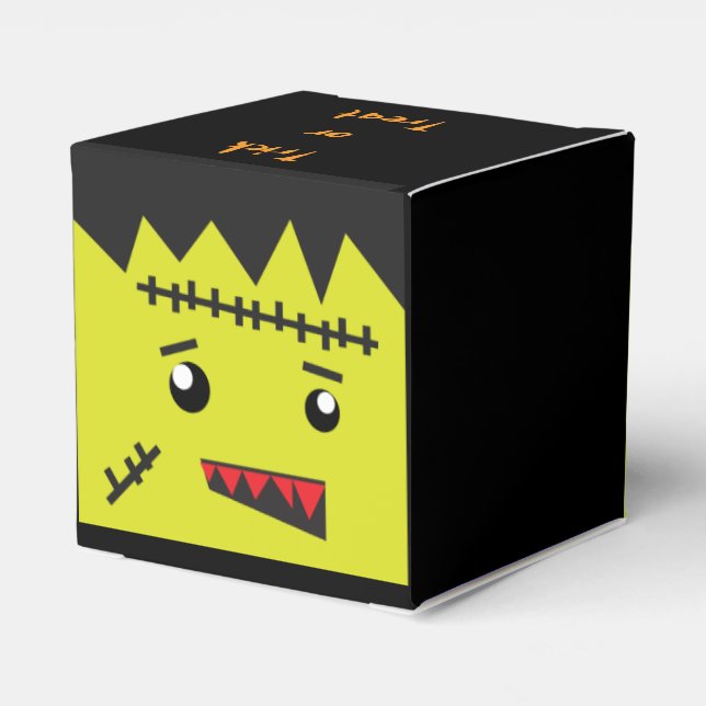 Halloween Frankenstein Monster Favor Box (Back Side)