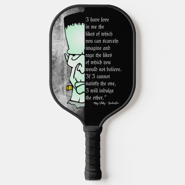 Halloween Frankenstein's Monster Love and Rage Pickleball Paddle (Front)