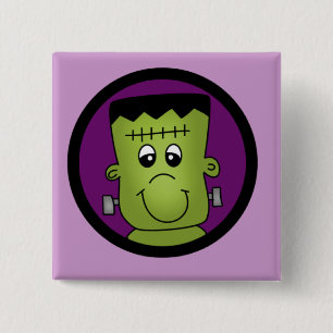 Halloween Frankie Tshirts and Gifts 2 Inch Square Button