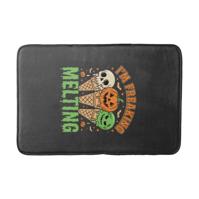 Halloween Freaking Melting Ice Cream Bath Mat (Front)