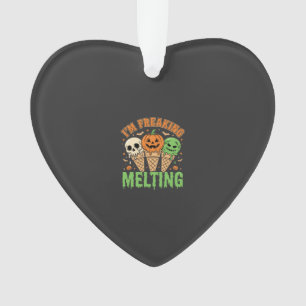 Halloween Freaking Melting Ice Cream Ornament