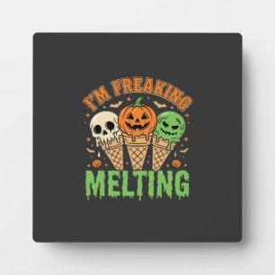 Halloween Freaking Melting Ice Cream Plaque