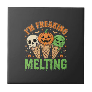 Halloween Freaking Melting Ice Cream Tile