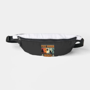 Halloween Free Broom Rides Witch Cat Fanny Pack