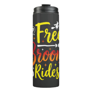 Halloween Free Broom Rides Witch Graphic Thermal Tumbler