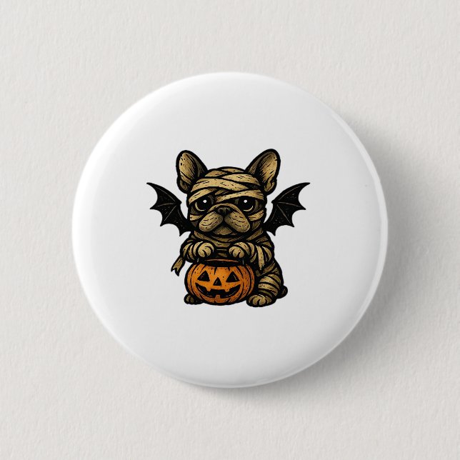 Halloween French Bulldog � Cute Spooky Dog Art Cla 2 Inch Round Button (Front)