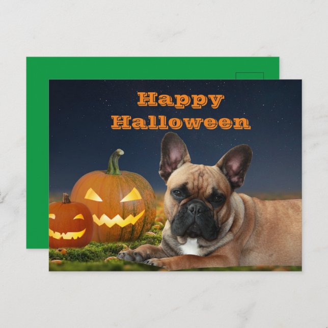 Halloween French Bulldog Postcard (Front/Back)