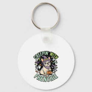 Halloween French Bulldog Spooky Companion Keychain